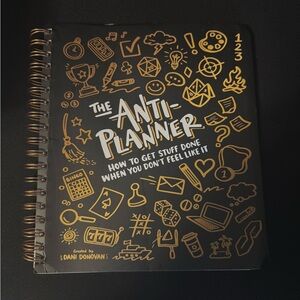Anti-Planner Spiral Notebook - Black and Gold
